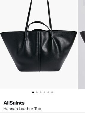 All Saints Hannah Leather Tote in Black